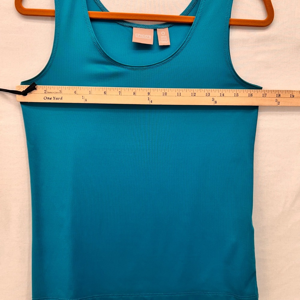 Chicos Tank Top Blue Small Or 0 - Picture 9 of 13